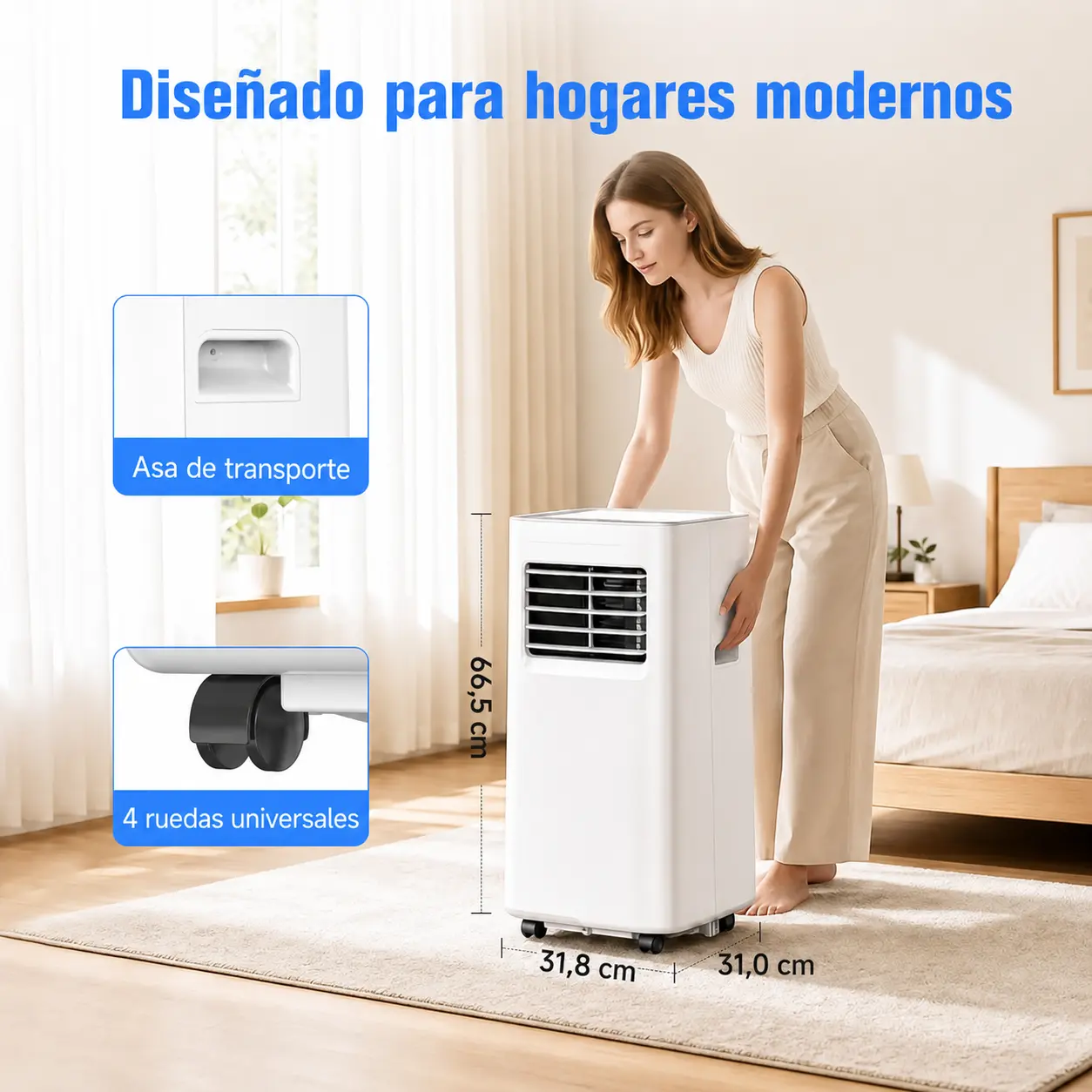 Aire acondicionado portátil con doble flujo de aire turbo — imagen 6